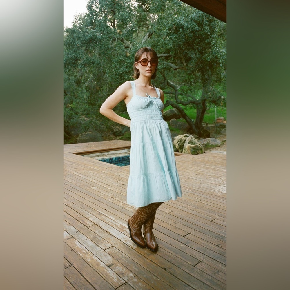 Aritzia Sunday Best Martine Poplin Midi Dress